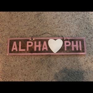 Wooden Alpha Phi Sign